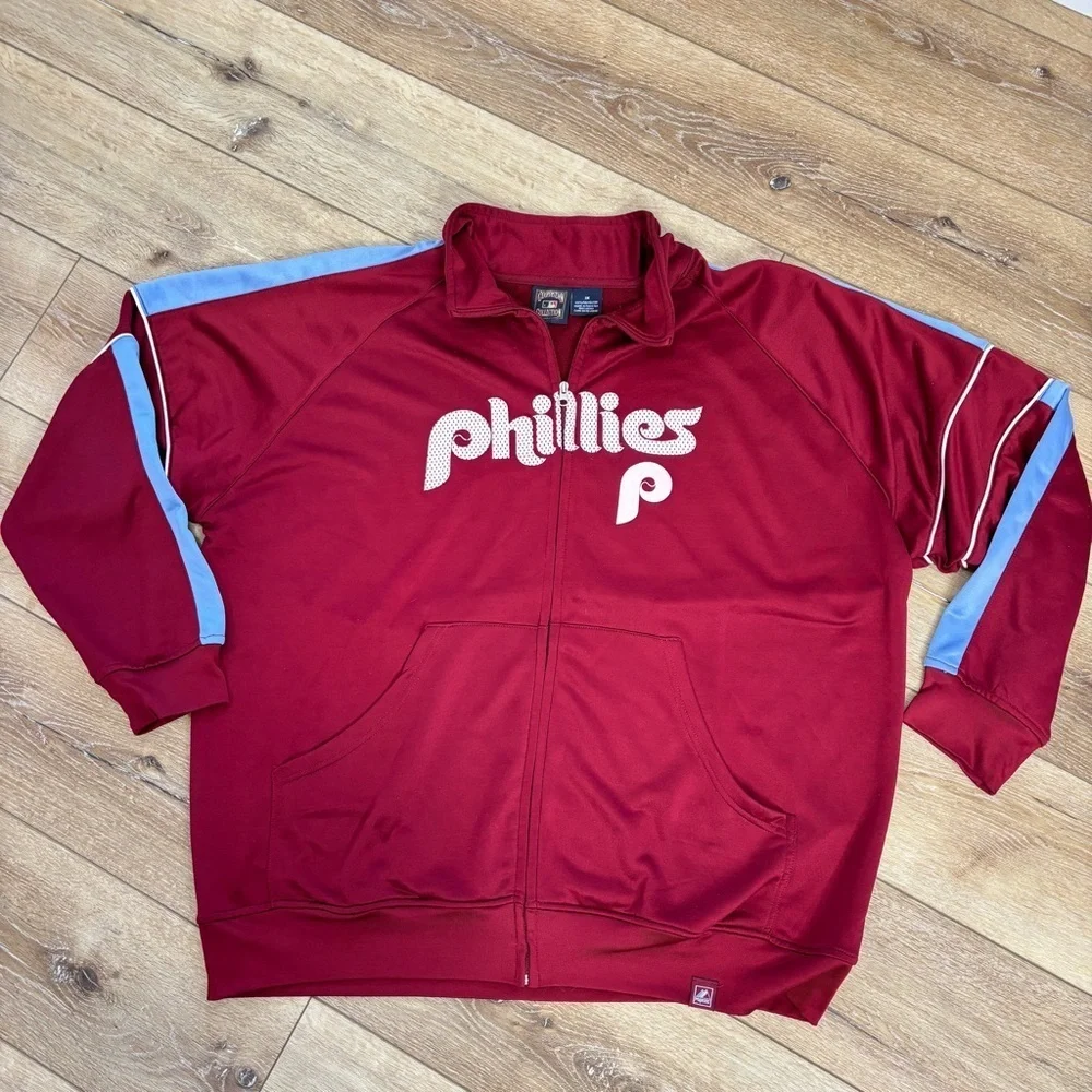 VTG PHILADELPHIA PHILLIES Baseball MLB Jacket Mens XXXL Cooperstown Collection